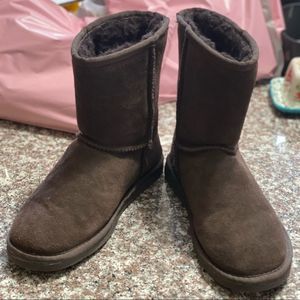 Beach Feet Shearling Brown Tall Boots